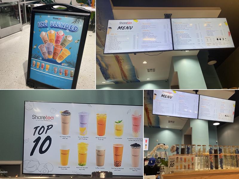 Sharetea Oceanside Menu