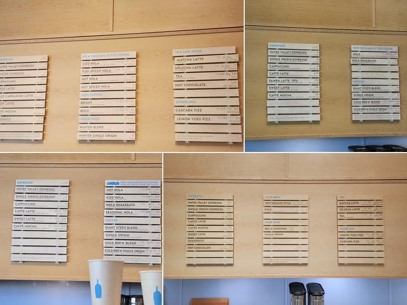 Blue Bottle Coffee Menu