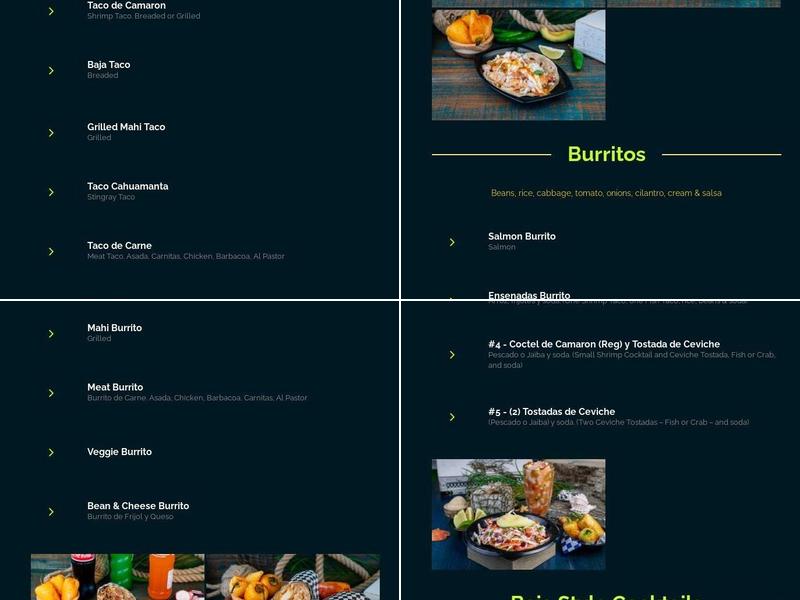 Ensenada Surf and Turf Grill Menu