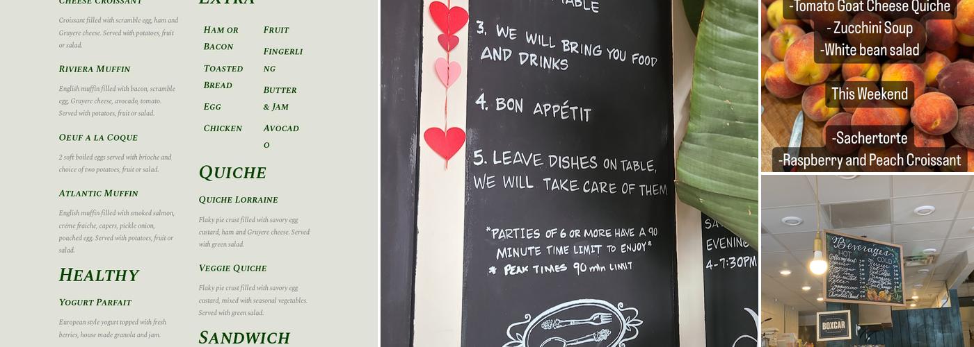 Jeannot's Patisserie & Bistro Menu