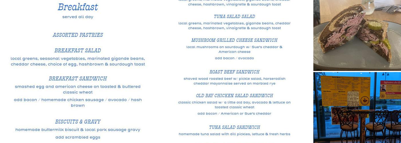 Maria's Bread Sandwiches Menu