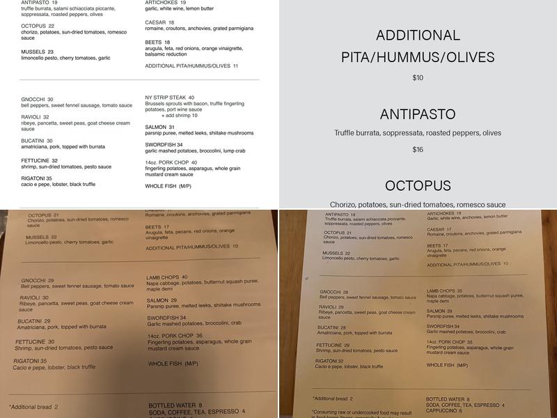 Olea Menu