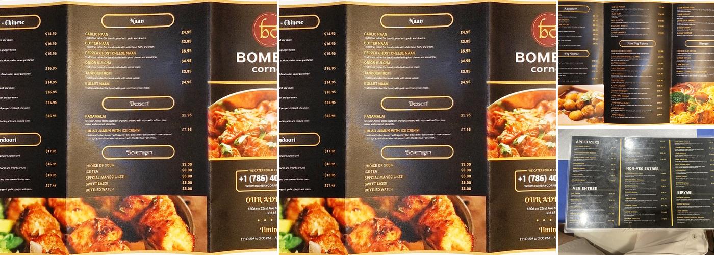Bombay Corner Menu
