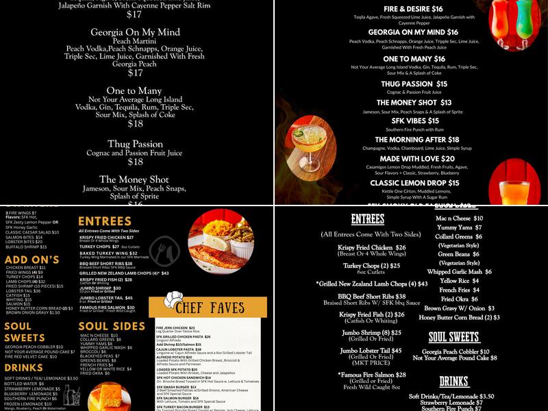 SOUTHERN FIRE KITCHEN Menu