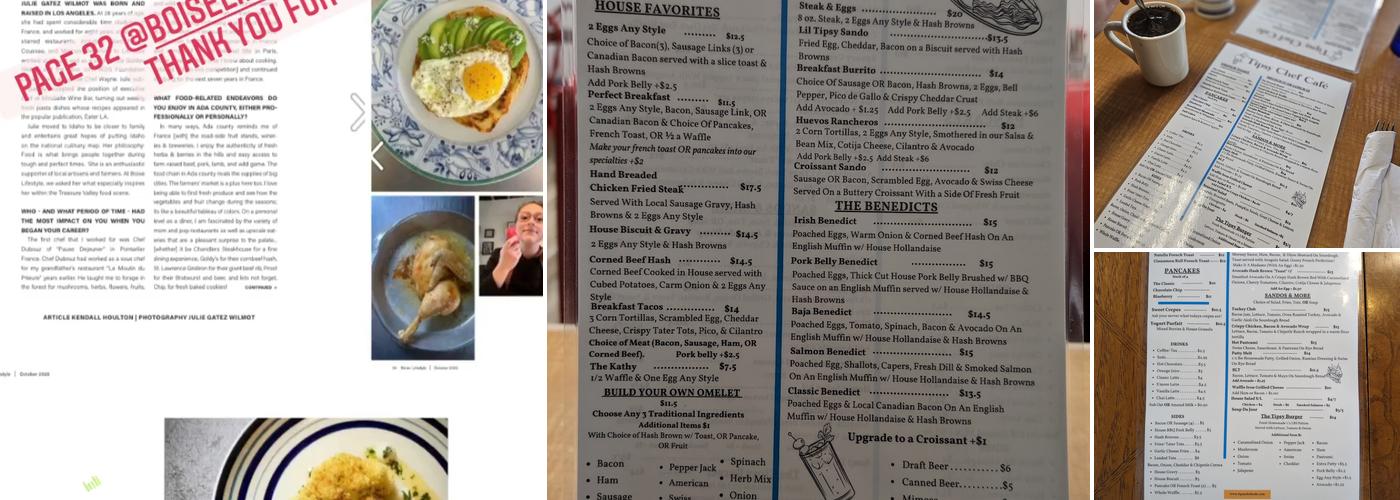 Tipsy Chef Cafe Menu