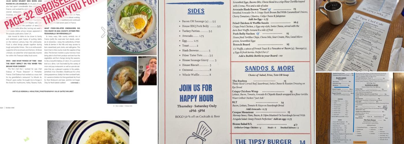 Tipsy Chef Cafe Menu