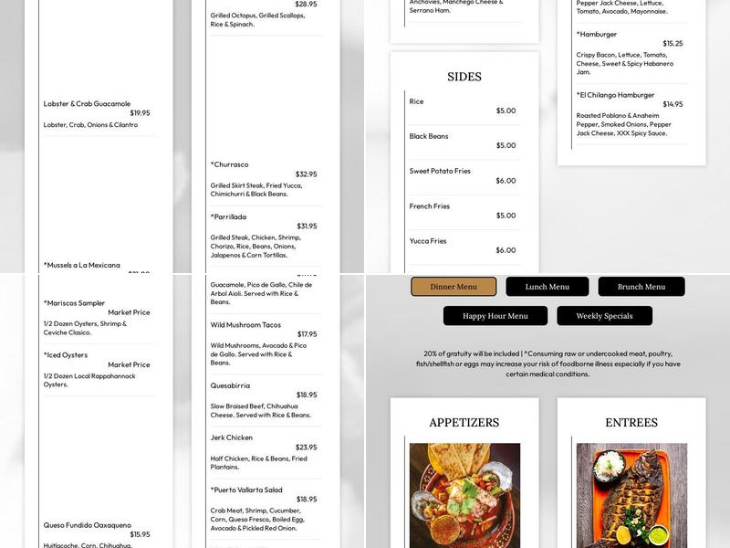 Mariscos 1133 Menu