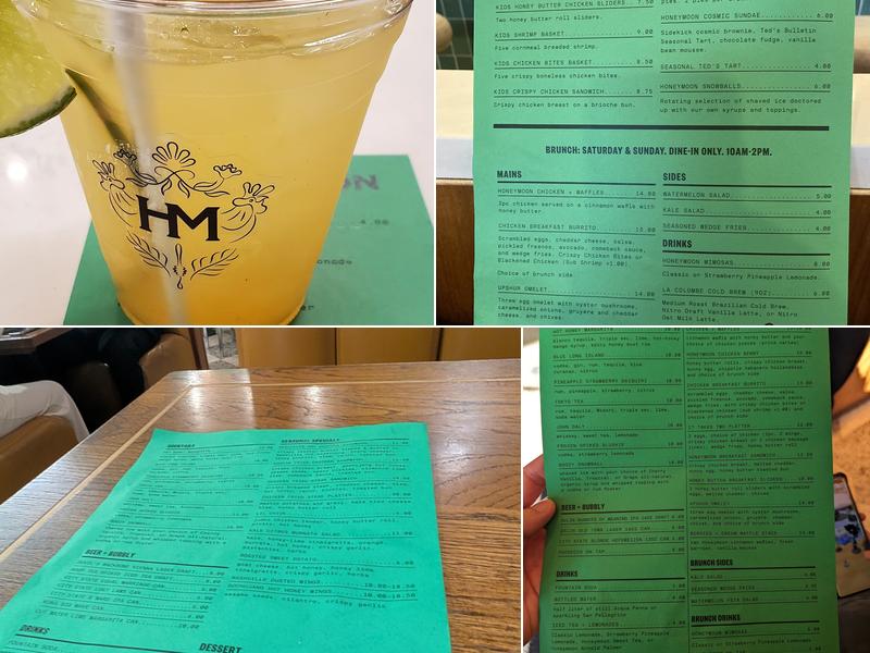 Honeymoon Chicken Menu