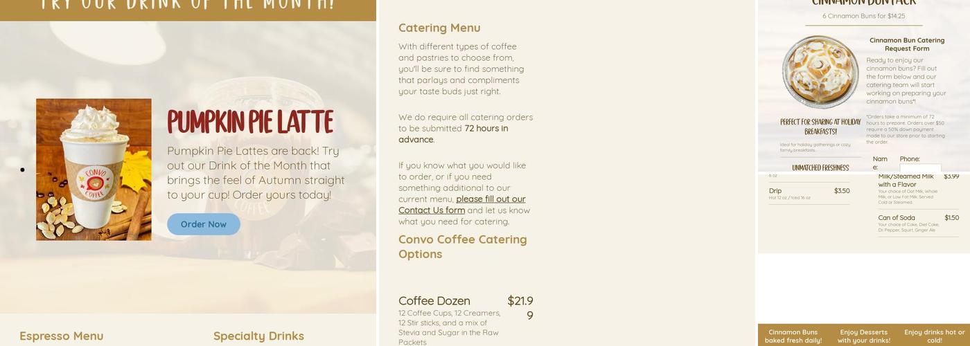 Convo Coffee House Menu