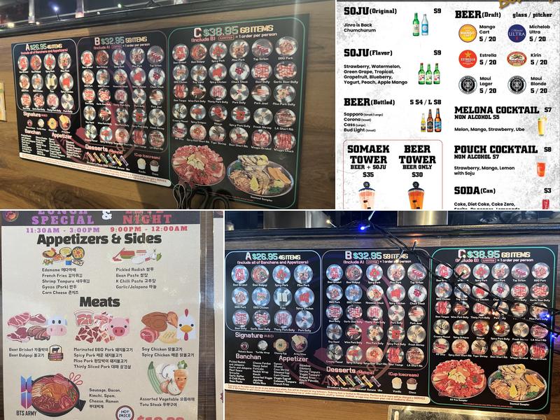 All You Korean BBQ & Hotpot Menu