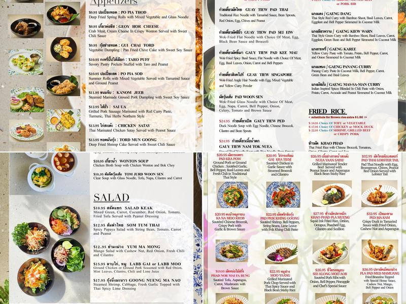 Forever Thai Menu