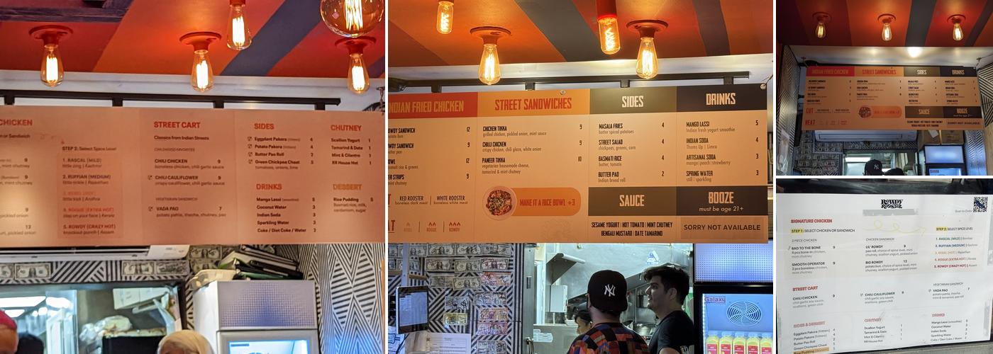 Rowdy Rooster - East Village Menu