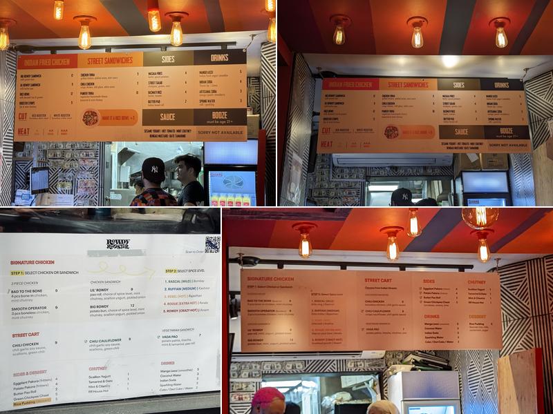 Rowdy Rooster - East Village Menu