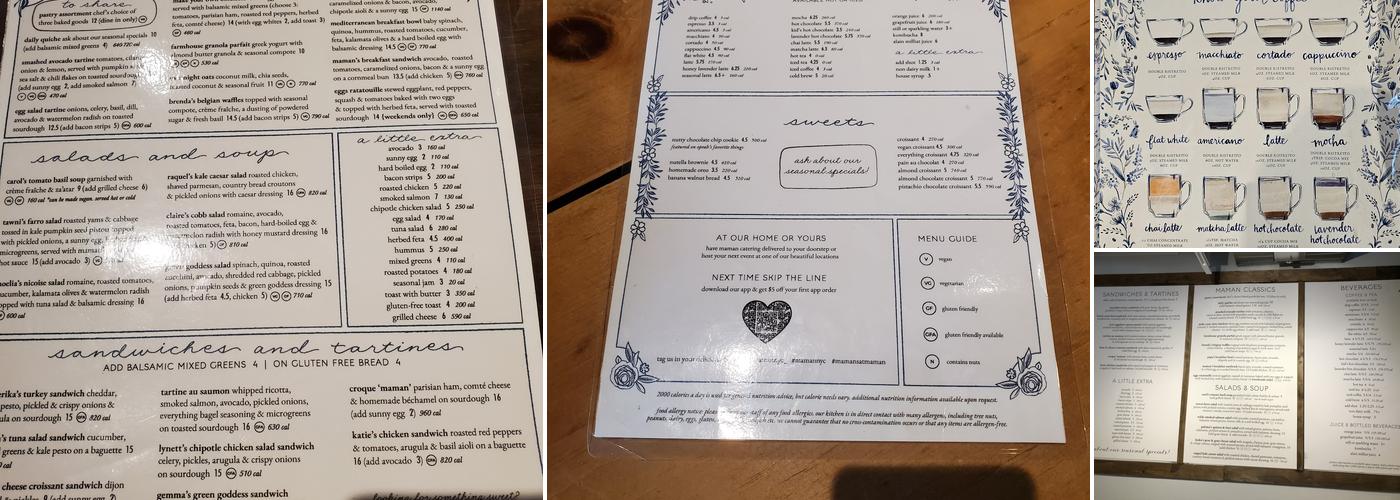 Maman Menu