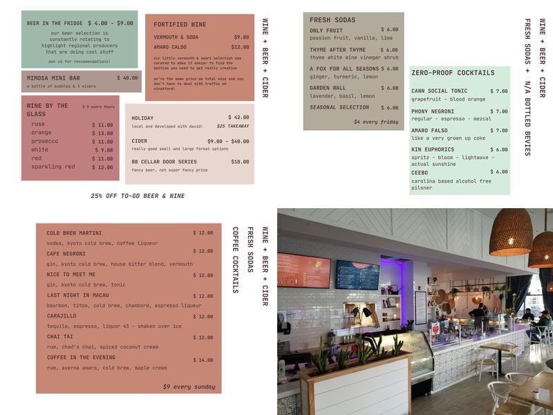 Ginger Fox Beverage Menu