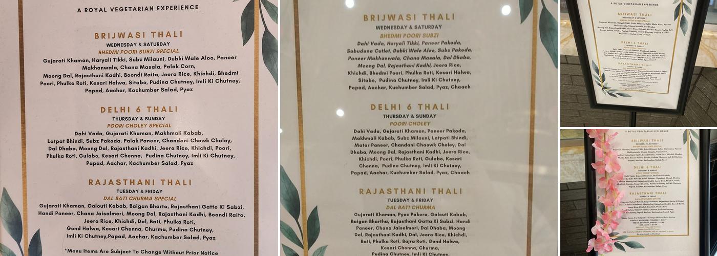 Vrindavan Menu