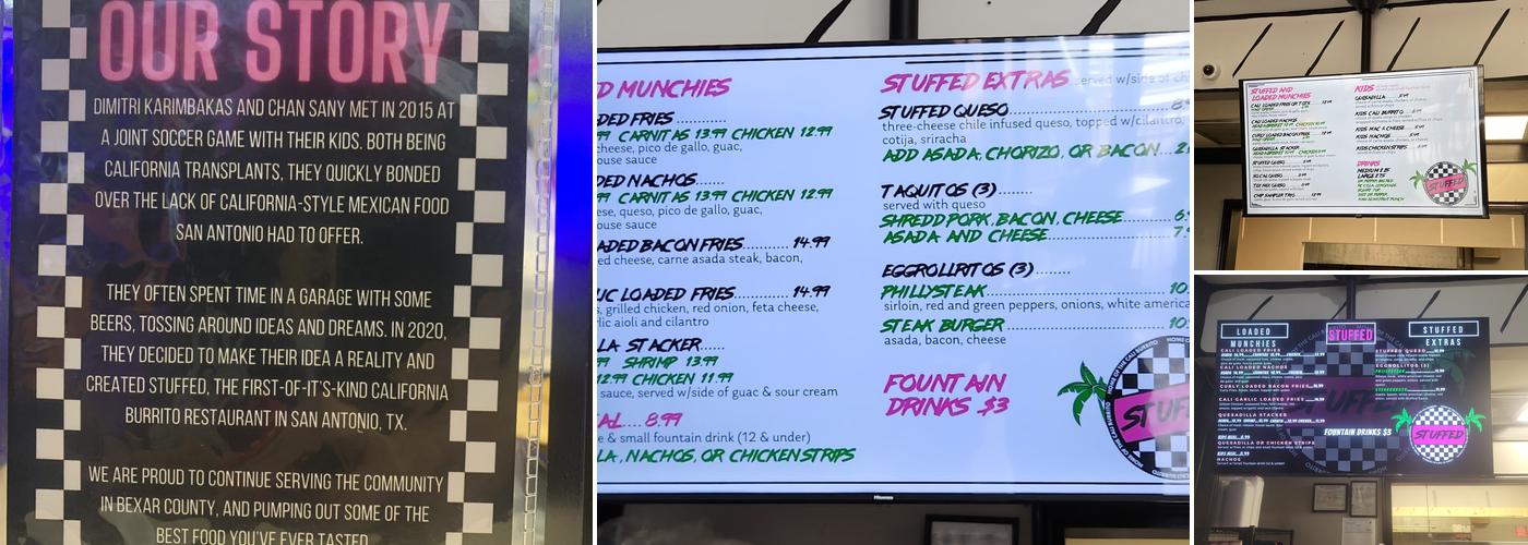 Stuffed Menu