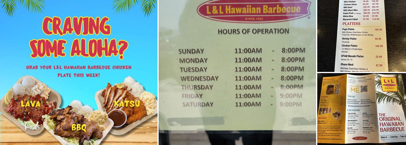 L&L Hawaiian Barbecue Menu