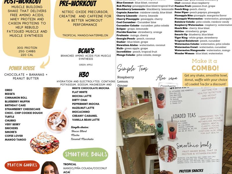 Bright Nutrition Menu