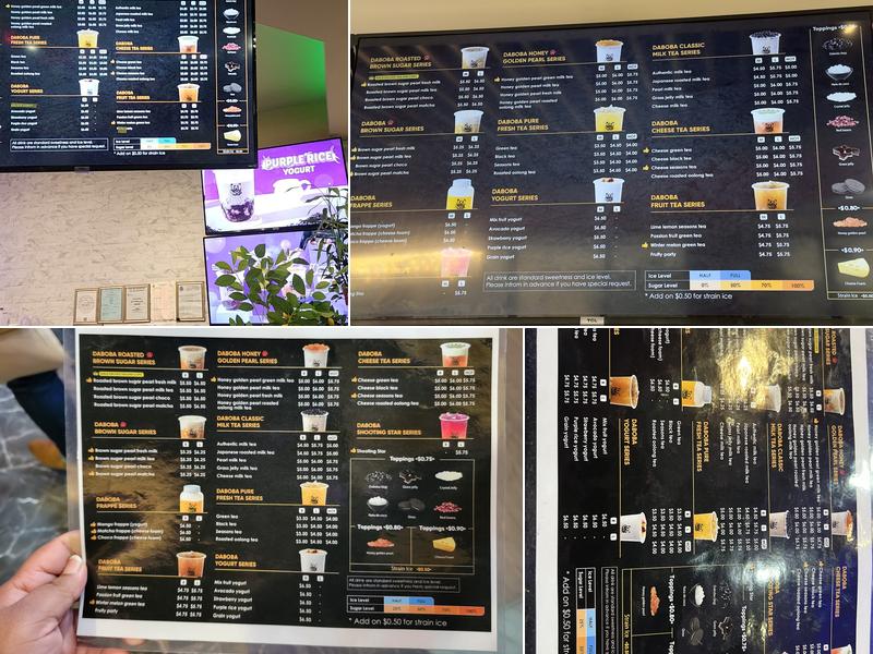 Daboba Menu
