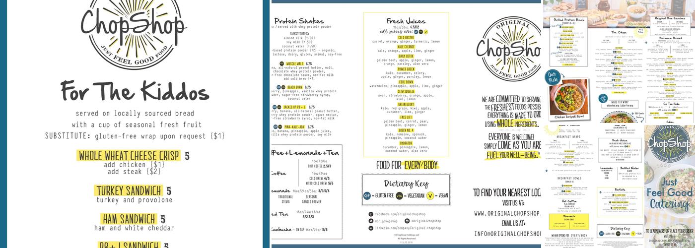 Original ChopShop Menu