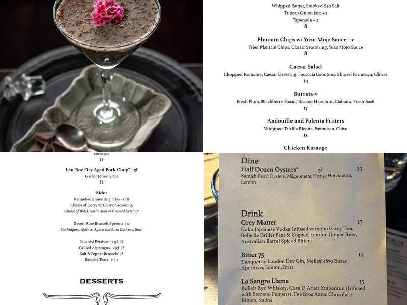 Krō Bär Bothell Menu