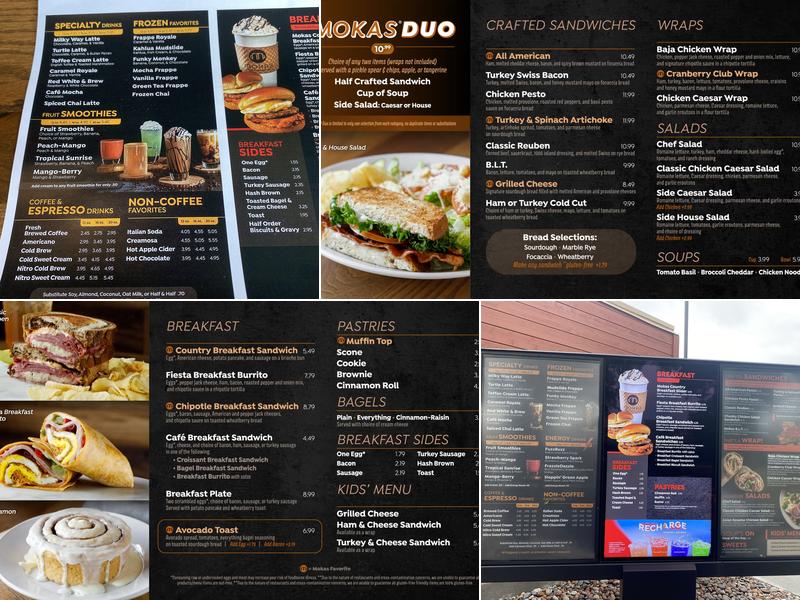 Mokas Coffee & Eatery Menu