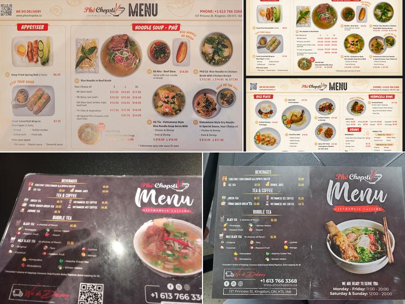 Pho Chopstix Menu