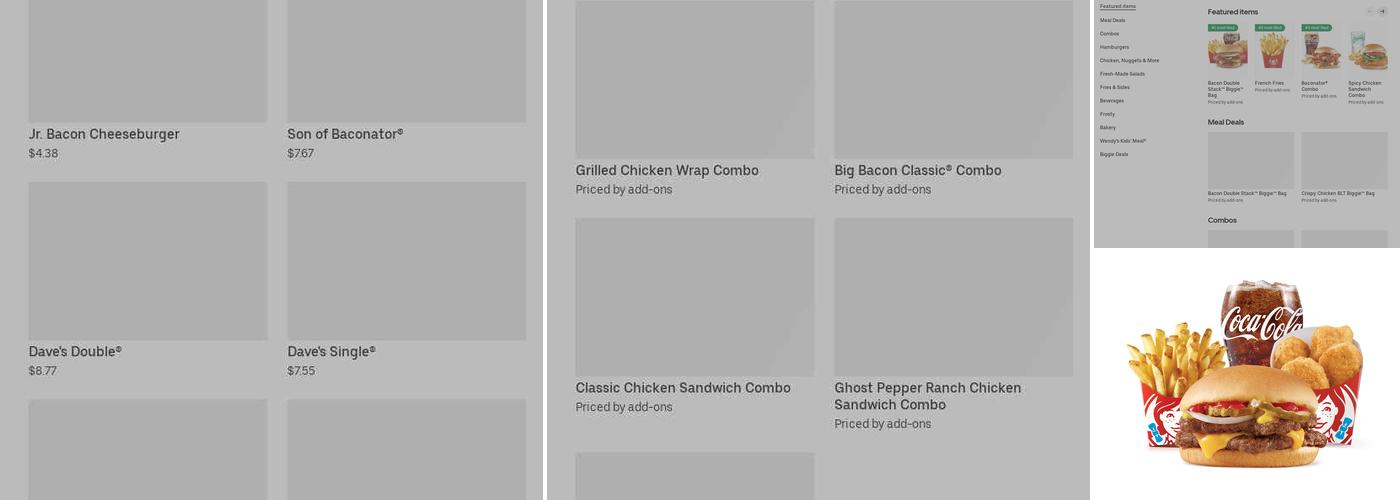 Wendy's Menu