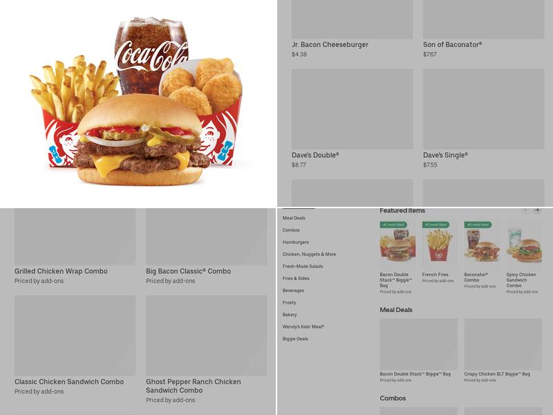 Wendy's Menu