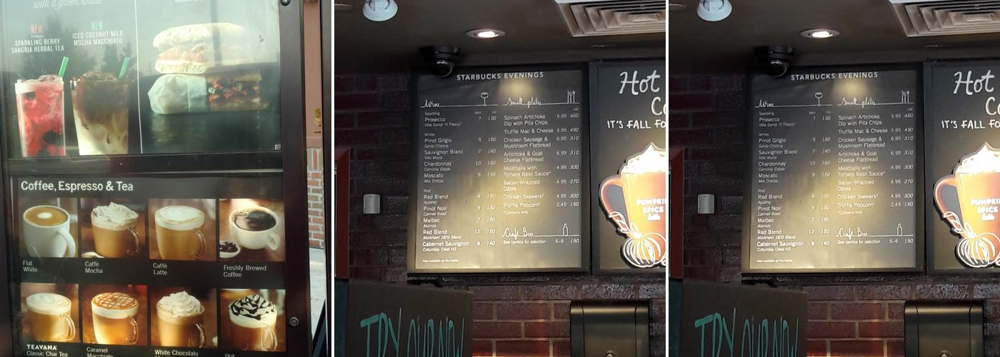 Starbucks Menu