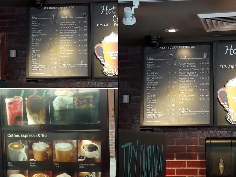 Starbucks Menu