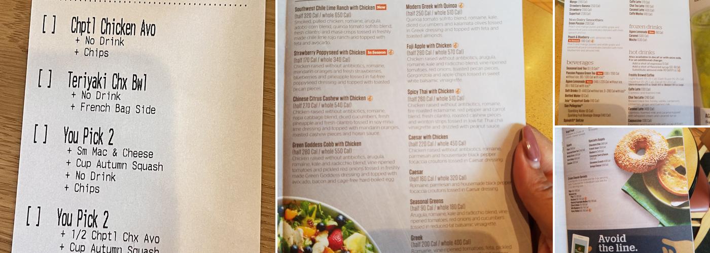 Panera Bread Menu