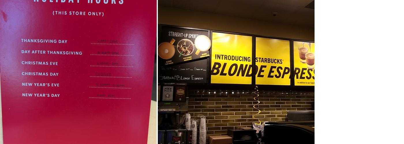 Starbucks Menu