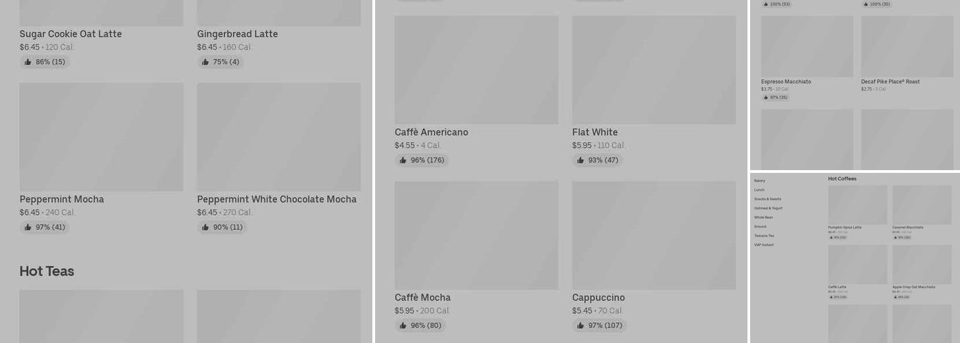 Starbucks Menu