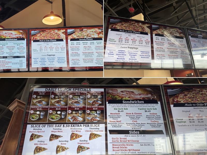 Barro's Pizza Menu