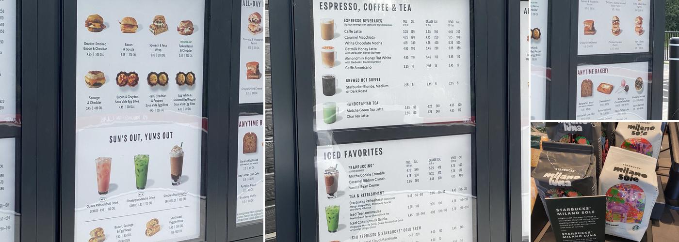 Starbucks Menu