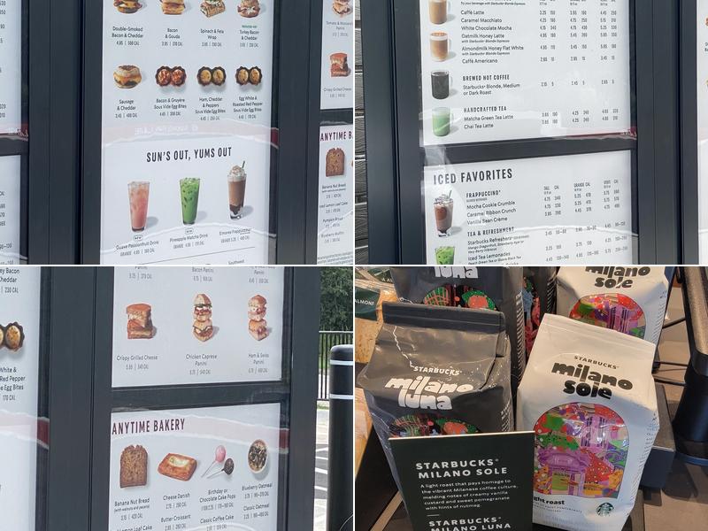 Starbucks Menu