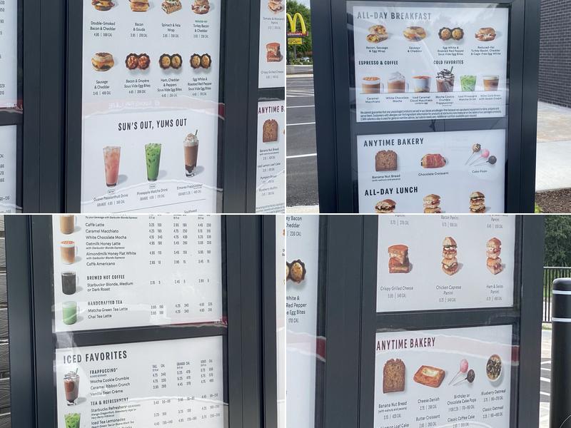 Starbucks Menu