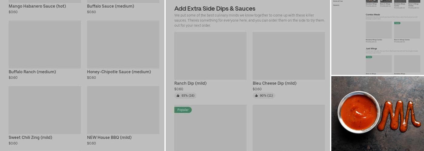 It's Just Wings Menu