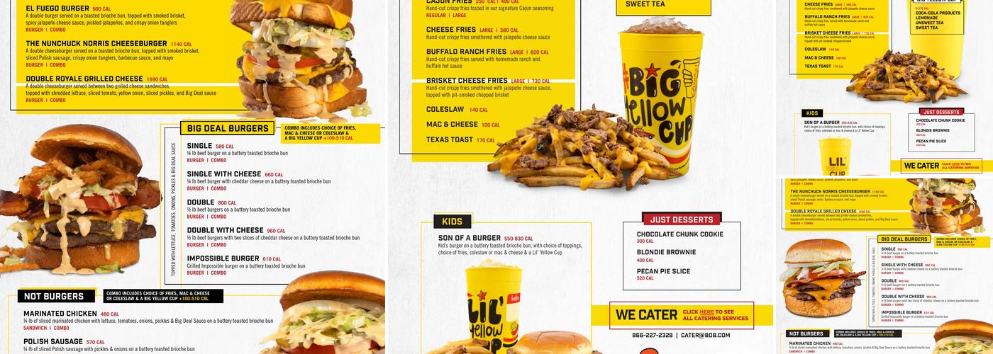 Big Deal Burger Menu