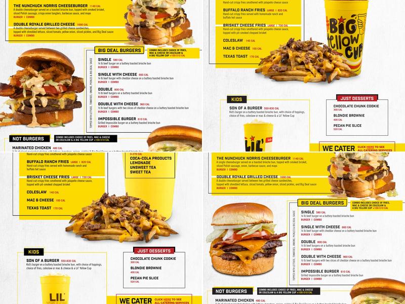 Big Deal Burger Menu