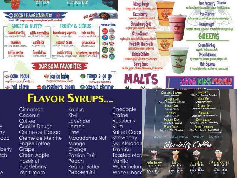 Java Espress Menu