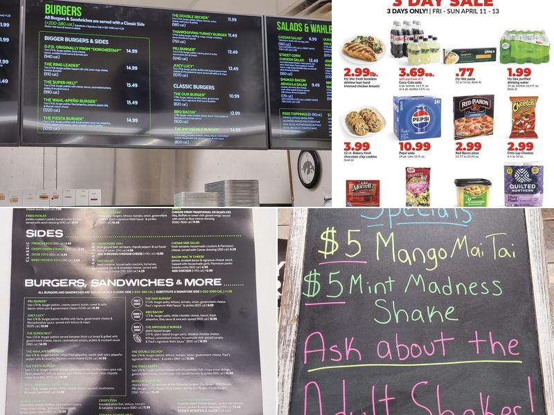 Wahlburgers @ Hy-Vee Menu