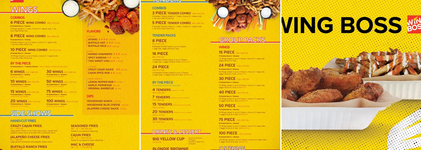 Wing Boss Menu