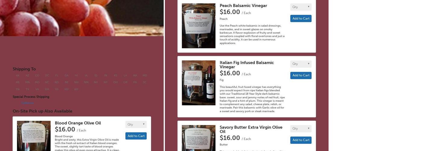 Charis Winery & Distillery Menu