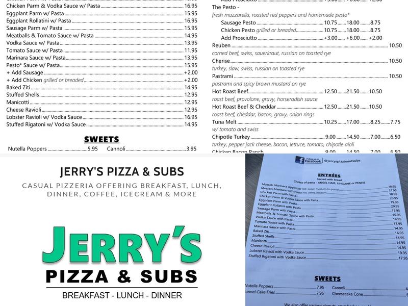 Jerry's Pizza & Subs Menu