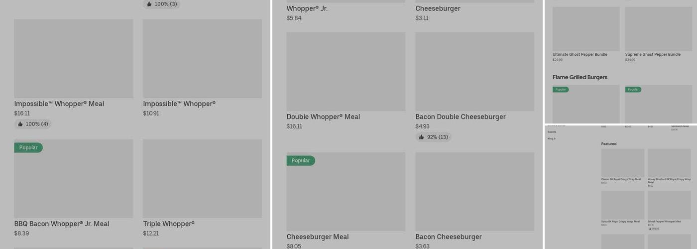 Burger King Menu