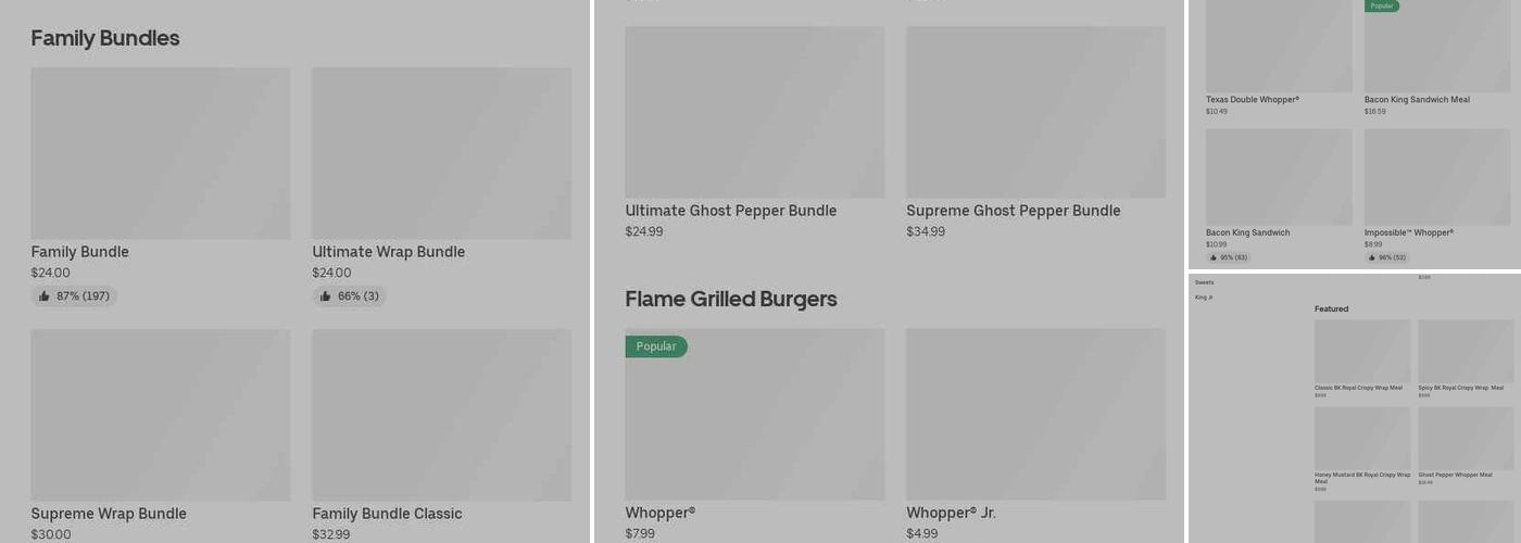 Burger King Menu
