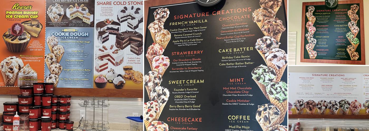 Cold Stone Creamery Menu